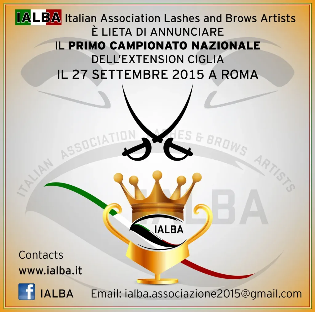 2015. Italy's first national lash extension championship